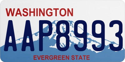 WA license plate AAP8993