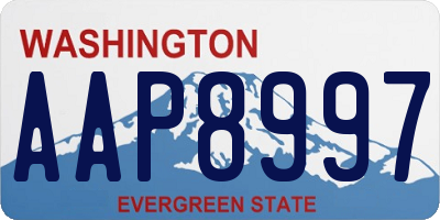 WA license plate AAP8997