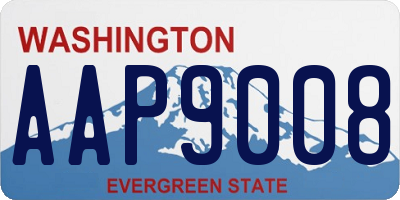 WA license plate AAP9008