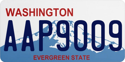 WA license plate AAP9009