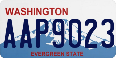WA license plate AAP9023