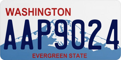 WA license plate AAP9024
