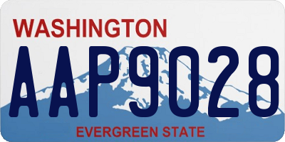 WA license plate AAP9028