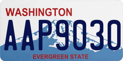 WA license plate AAP9030
