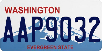 WA license plate AAP9032