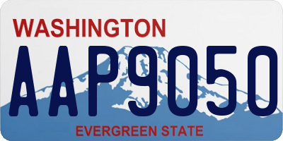 WA license plate AAP9050
