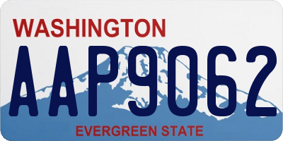 WA license plate AAP9062