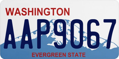 WA license plate AAP9067