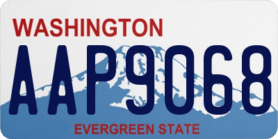 WA license plate AAP9068