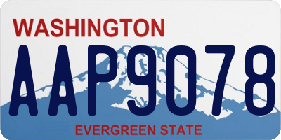 WA license plate AAP9078