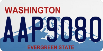 WA license plate AAP9080