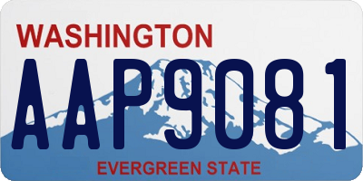 WA license plate AAP9081