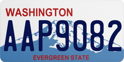 WA license plate AAP9082