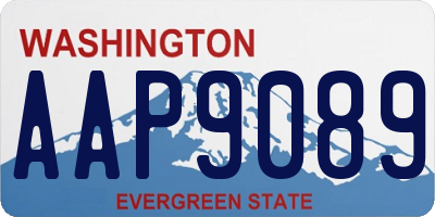 WA license plate AAP9089