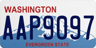 WA license plate AAP9097