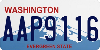 WA license plate AAP9116