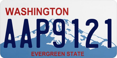 WA license plate AAP9121