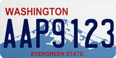 WA license plate AAP9123