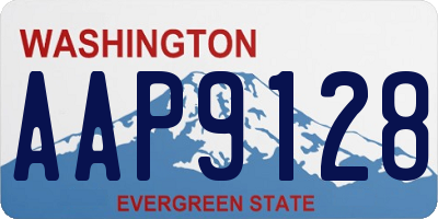 WA license plate AAP9128
