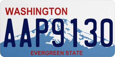 WA license plate AAP9130