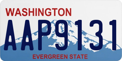 WA license plate AAP9131