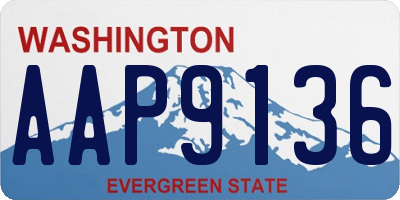 WA license plate AAP9136