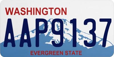 WA license plate AAP9137