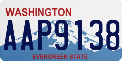 WA license plate AAP9138