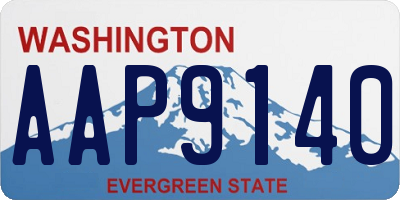 WA license plate AAP9140