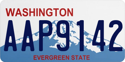 WA license plate AAP9142