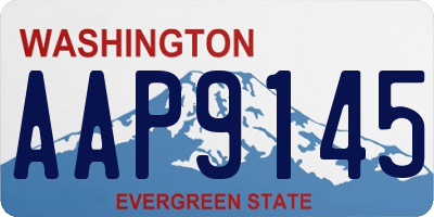 WA license plate AAP9145