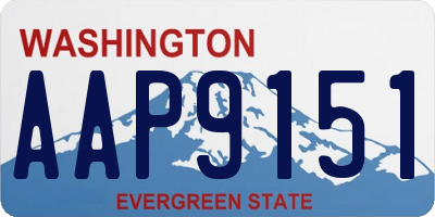WA license plate AAP9151