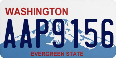 WA license plate AAP9156