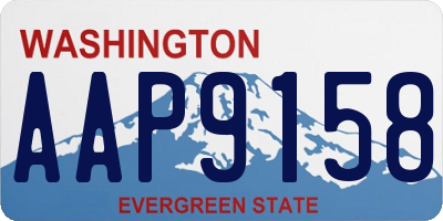 WA license plate AAP9158