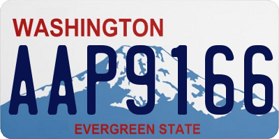 WA license plate AAP9166