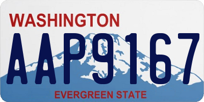 WA license plate AAP9167
