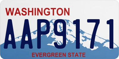 WA license plate AAP9171