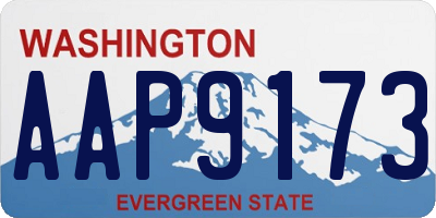 WA license plate AAP9173