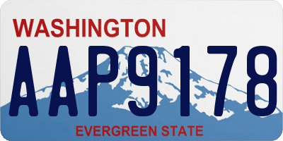 WA license plate AAP9178
