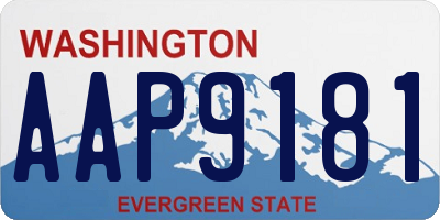 WA license plate AAP9181