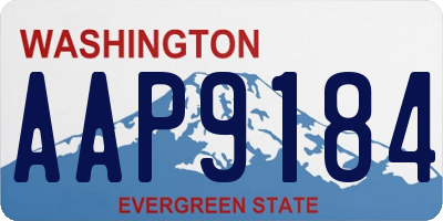 WA license plate AAP9184