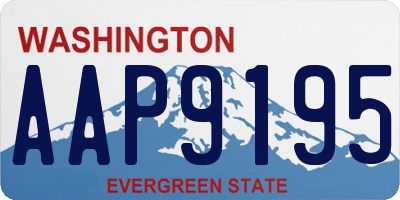WA license plate AAP9195