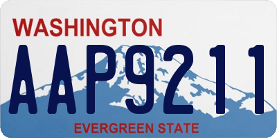 WA license plate AAP9211