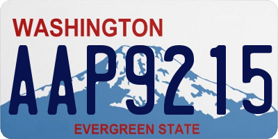 WA license plate AAP9215