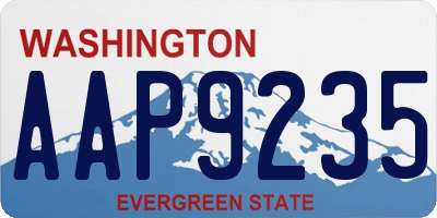 WA license plate AAP9235