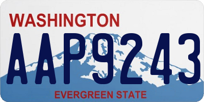 WA license plate AAP9243