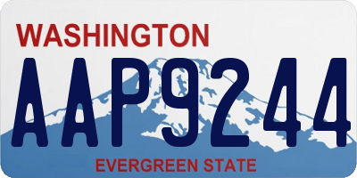 WA license plate AAP9244