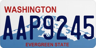 WA license plate AAP9245
