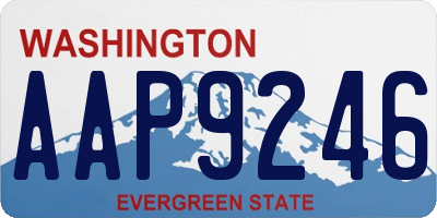 WA license plate AAP9246
