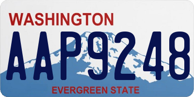 WA license plate AAP9248